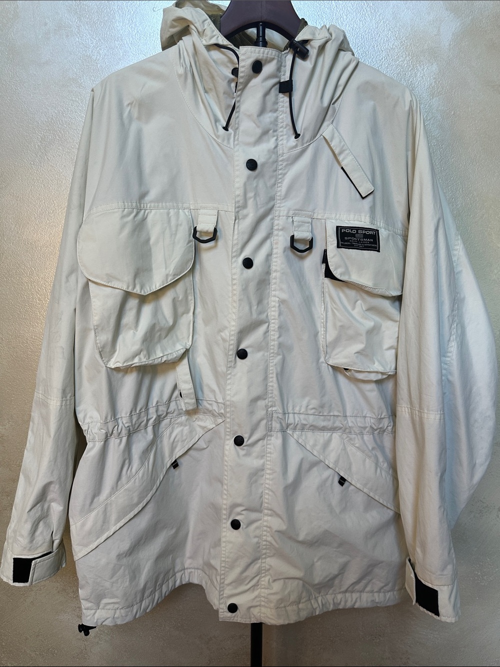 Archival 90s Polo Sport Sportsman Utility Jacket Ivory White L
